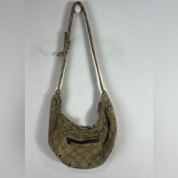 New Urban OUTFITTERS DARCI DENIM SHOULDER BAG CREAM - Picture 1 of 11